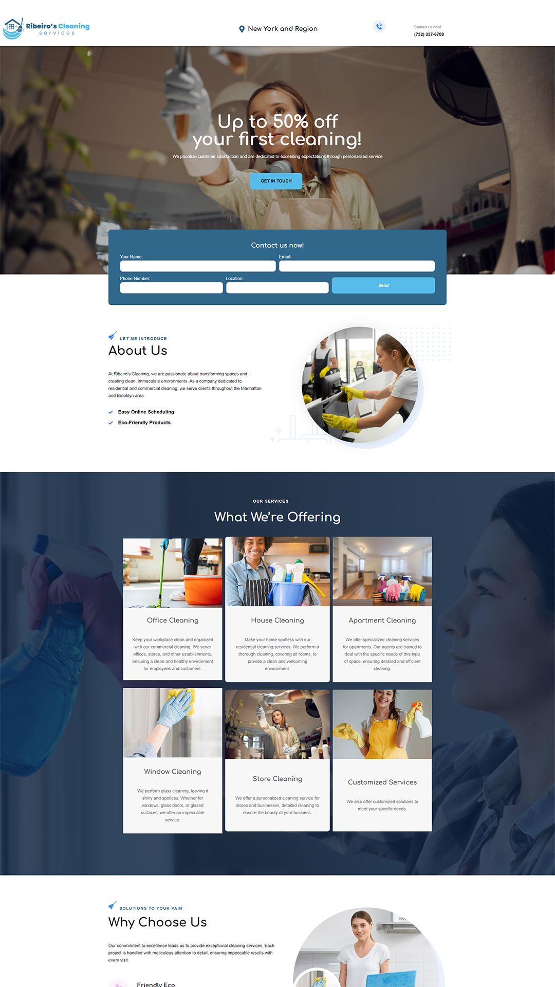 Website built for Ribeiro Cleaning
